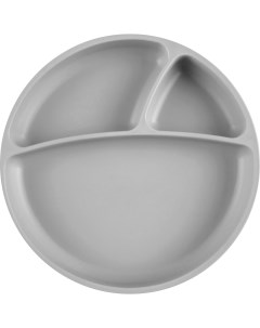 Тарелка с присоской для кормления Менажница Portions Powder Grey 0 Серый Minikoioi