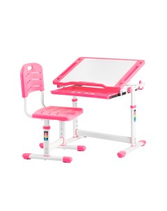 Комплект Arlekino парта стул выдвижной ящик розовый Kinderzen