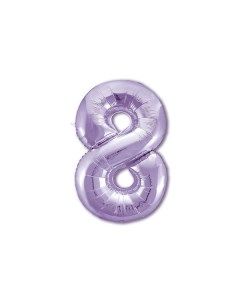 Воздушный шар Lavender Цифра 8 фиолетовый 102 см Agura