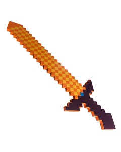 Меч 8Бит оранжевый пиксельный 75см Pixel crew
