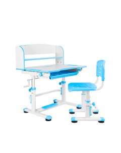 Комплект Legare детская парта и стул белый голубой Anatomica