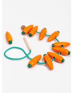 Игра шнуровка Морковки Деревянные игрушки Mag wood