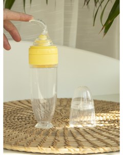Детская бутылочка Бутылочка с ложкой желтый прозрачный Baby nice