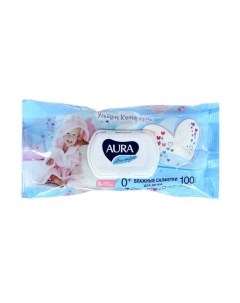 Влажные салфетки Ultra Comfort детские гипоаллергенные 100 шт Aura