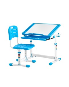 Комплект Arlekino парта стул выдвижной ящик голубой Kinderzen