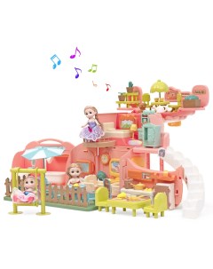 Игровой набор с куклами Домик Мечты кукольный домик с мебелью арт CC6671 Funkids