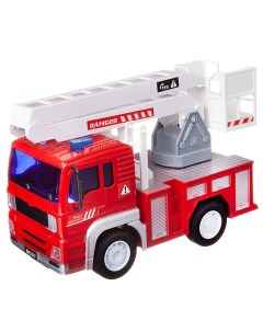 Машинка инерционная ABtoys Пожарная машина с белой лестницей 1 20 24x12x15 5 см C 00453 Junfa toys