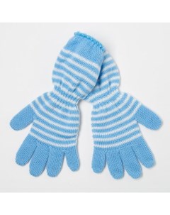 Перчатки для девочки цвет голубой размер 14 Снежань