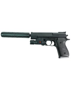 Игрушечный пистолет Shantou B00845 пластик 6 мм ЛЦУ глушитель Shantou gepai