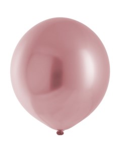 Шар латексный 18 Хром набор 5 шт блестящий розовый Gemar
