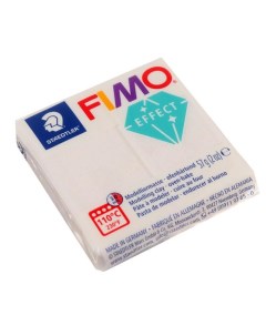 Пластика полимерная глина effect 57 г белый с блёстками Fimo