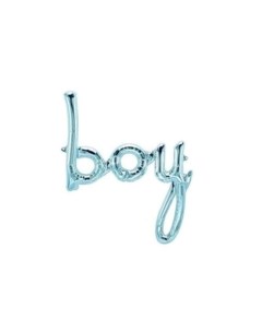 Шар фольгированный 16 мини надпись Boy голубой Falali