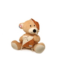 Мягкая игрушка LEO1142980 Медведь бежевый с подушкой коричневый 80 см Magic bear toys