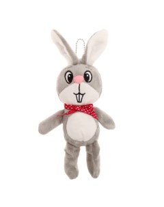 Мягкая игрушка Кролик на брелоке цвет серый Nobrand