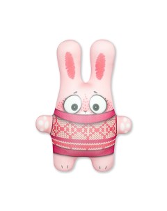 Мягкая игрушка антистресс Заяц в жилетке розовый Штучки, к которым тянутся ручки
