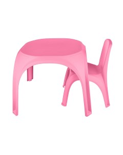 Комплект стол стул Осьминожка пластиковый розовый Kett-up