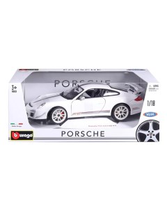 Машинка металлическая 1 18 PORCHE 911 GT3 RS 4 0 WHITE 18 11036 Bburago