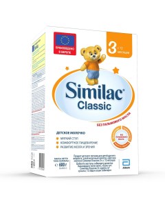 Детская смесь Classic 3 молочная сухая с 12 месяцев 600 г Similac