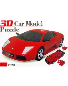 Пазл 3D Модель автомобиля 64 детали масштаб 1 32 Ba2617 Red Abtoys