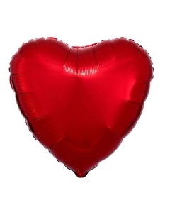 Шар фольгированный Сердце красное 24 дюйма Heart Sharped Red 1 шт Up&up