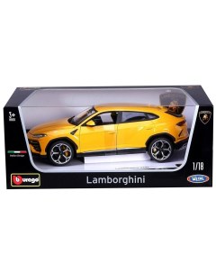 Машинка металлическая 1 18 Lamborghini Urus желтая 18 11042 Bburago