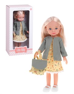 Кукла Милашка в желтом платье с рюкзаком кукла 33 см 803606 Наша игрушка