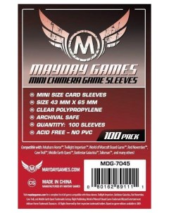 Протекторы для настольных игр Mayday Mini Chimera Game 43x65 100 штук MDG 7045 Mayday games