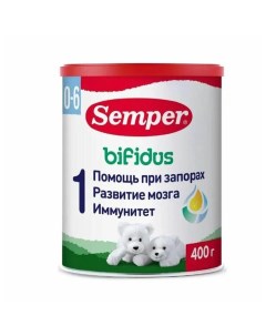 Молочная смесь Bifidus 1 от 0 до 6 мес 400 г Semper