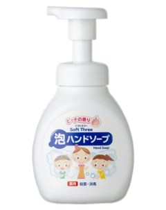 Мыло детское Soft Three с ароматом персика антисептическое 250 мл Mitsuei