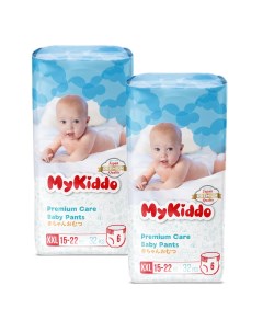 Подгузники трусики для детей Premium XXL 15 25 кг 64 шт 2 уп x 32 шт Mykiddo