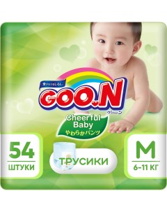 Подгузники трусики GOO N Cheerful Baby M 6 11 кг 54 шт Goon