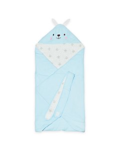 Одеяло конверт Зайчик весеннее цвет голубой 90х90 см Baby fox