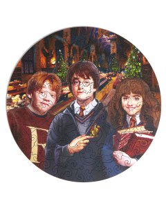 Деревянные пазлы Гарри Поттер Рождество в Хогвартсе 100 деталей Active puzzles
