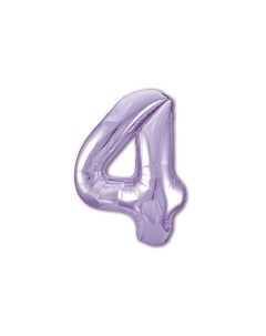 Воздушный шар Lavender Цифра 4 фиолетовый 102 см Agura