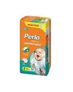 Подгузники Perla Mega Maxi для малышей 7 18 кг 4 размер 50 шт 96000765 Perla baby