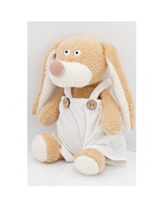 Кролик Лоуренс малый 22 26 см в белом флисовом комбинезоне 0976922 20 Unaky soft toy