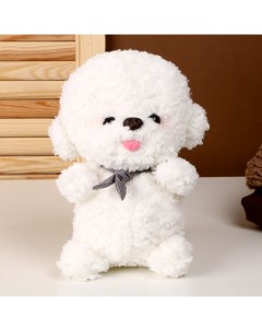 Мягкая игрушка Собака 25 см цвет белый Nobrand