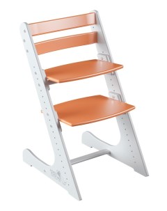 Детский регулируемый стул Комфорт комбинированный белый оранжевый Конек горбунек