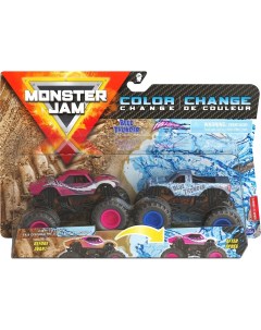 Машинки траки меняющие цвет 1 64 2шт 6060875 Monster jam