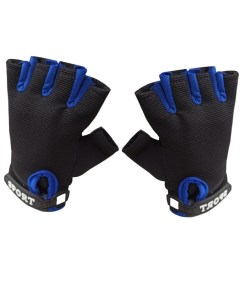 Детские тактические перчатки цвет черный с синим Kamukamu