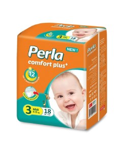 Подгузники PERLA CP ECO BABY MIDI 18 шт 4 9 кг Perla baby