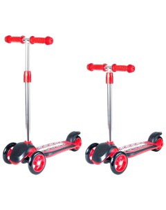 Самокат RT MIDI ORION со светящимися колесами красный R-toys