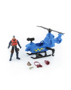 Игровой набор Вертолёт с фигуркой спасателя 16 см серия Спасательный отряд Chap mei