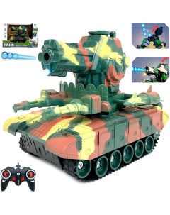 Радиоуправляемый гусеничный танк с пушкой Shooting Tank гидрогелевые пульки Playsmart