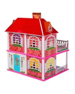 Кукольный домик My Lovely Villa 2 в 1 двухэтажный с набором мебели 70х58х50 см Fudaer