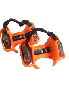 Ролики на обувь со светящимися колесами оранжевые А1100260о Nobrand