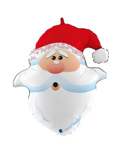 Шар фольгированный 27 Фигура Голова Волшебник Дед Мороз Grabo