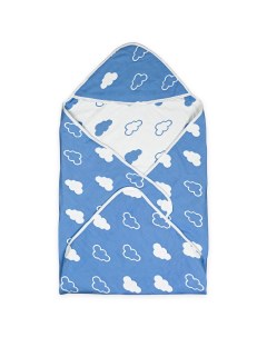 BF BLNT 40 Детское конверт одеяло весеннее Облака цвет голубой 90х90 см Baby fox