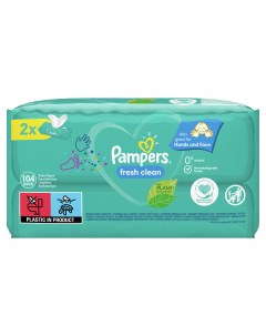 Детские влажные салфетки Fresh Clean 104 шт Pampers
