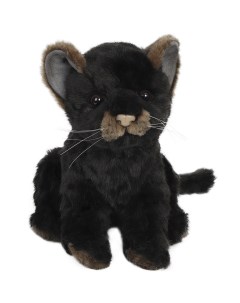 Реалистичная мягкая игрушка Детеныш ягуара черный 17 см Hansa creation